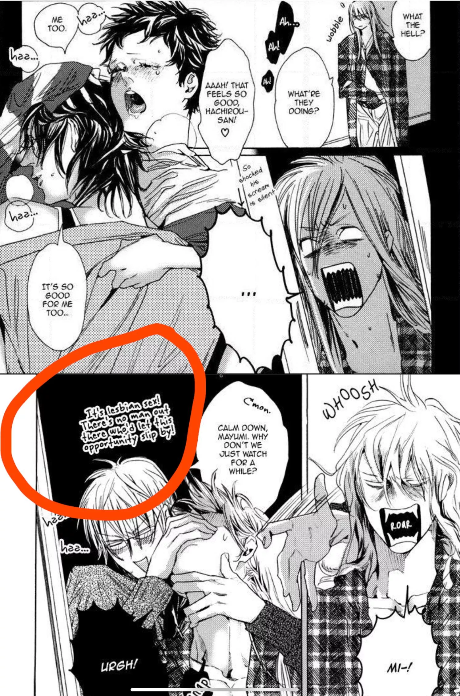 [Kareshi Glamorous] OK so this is cracking me up. The two bottoms got together and top is calling it lesbian sex 🤣