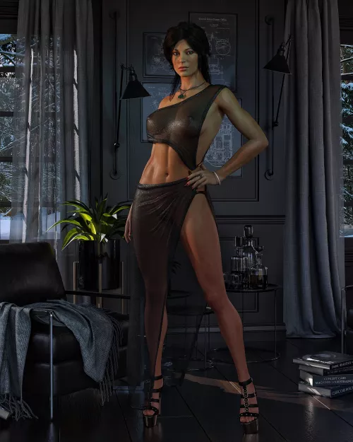 Lara Croft (Carbon art Render)