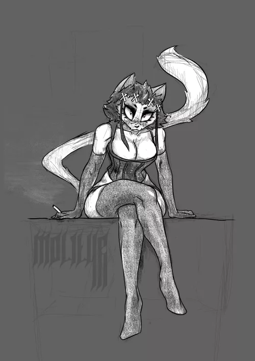 le chat noir (art by me)