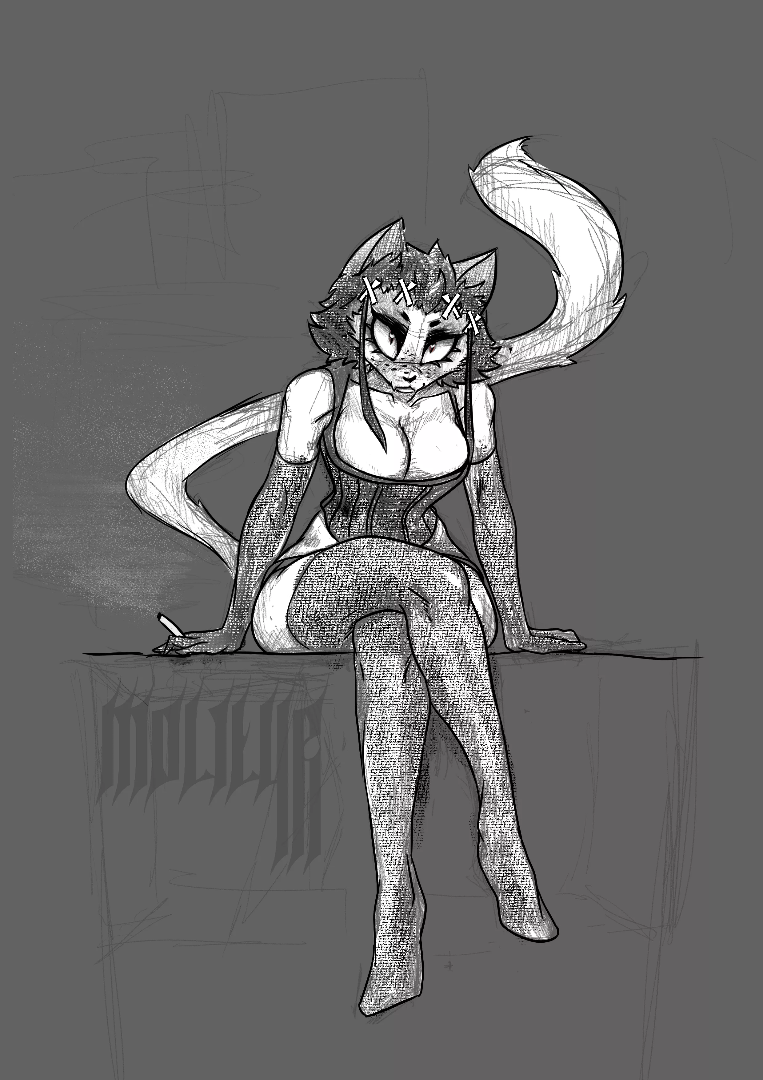 le chat noir (art by me)