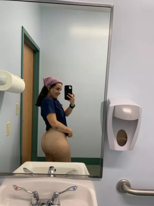 let's be sneaky in the employee bathroom