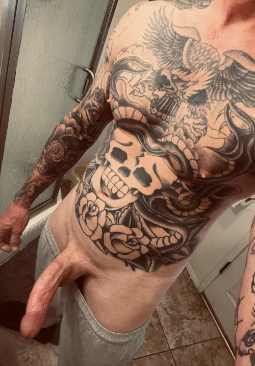 (M) Post workout shower.