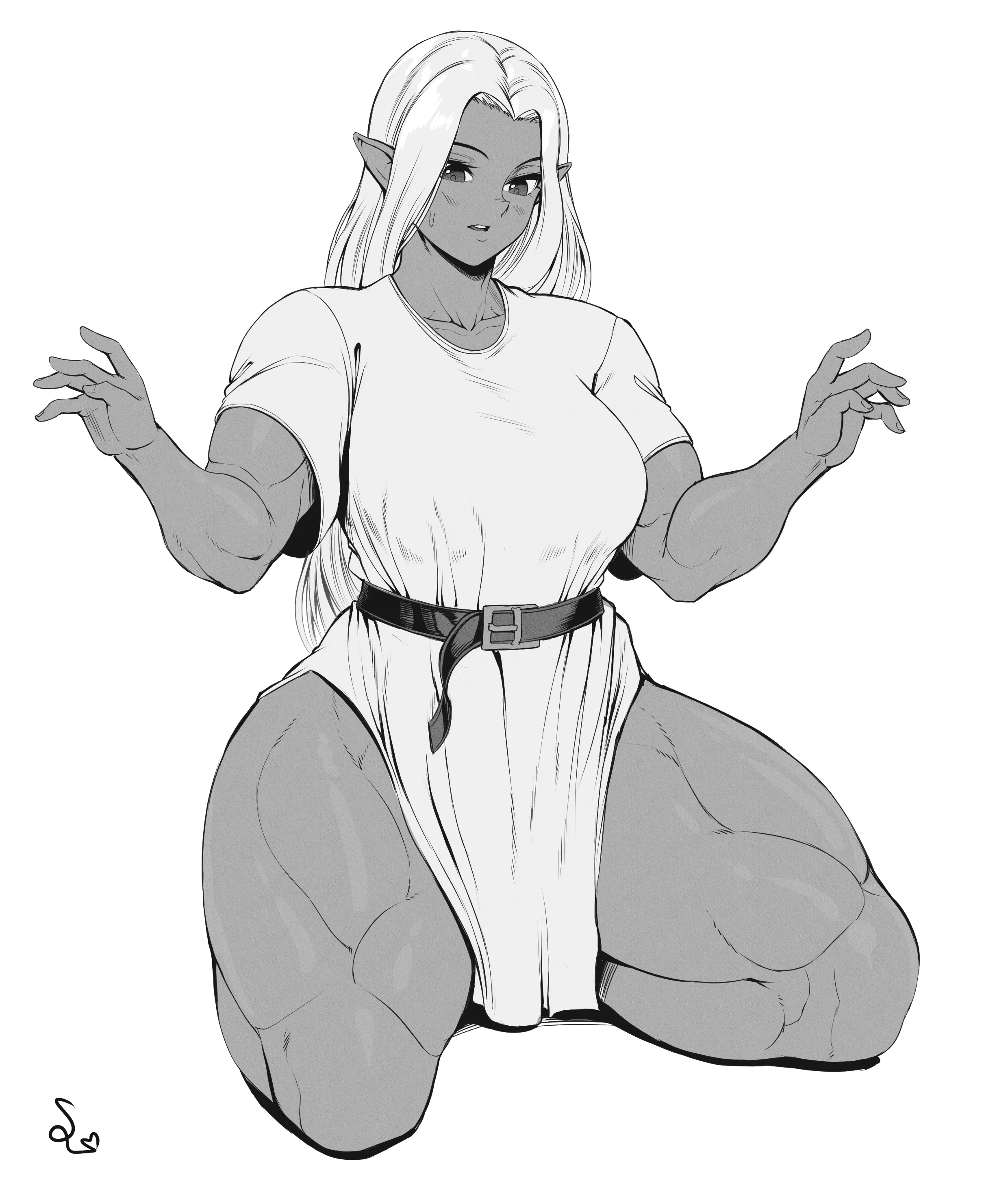 Muscular dark elf [Artist: SpeedL00ver]