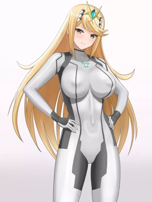 Mythra as Zero Suit Samus [higofushi][xenoblade]