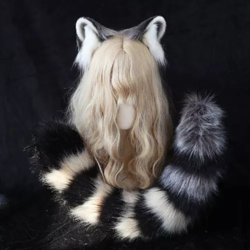 Need some help here from you <3; which stockings would go well with these raccoon ears and tail?