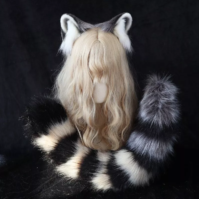 Need some help here from you <3; which stockings would go well with these raccoon ears and tail?