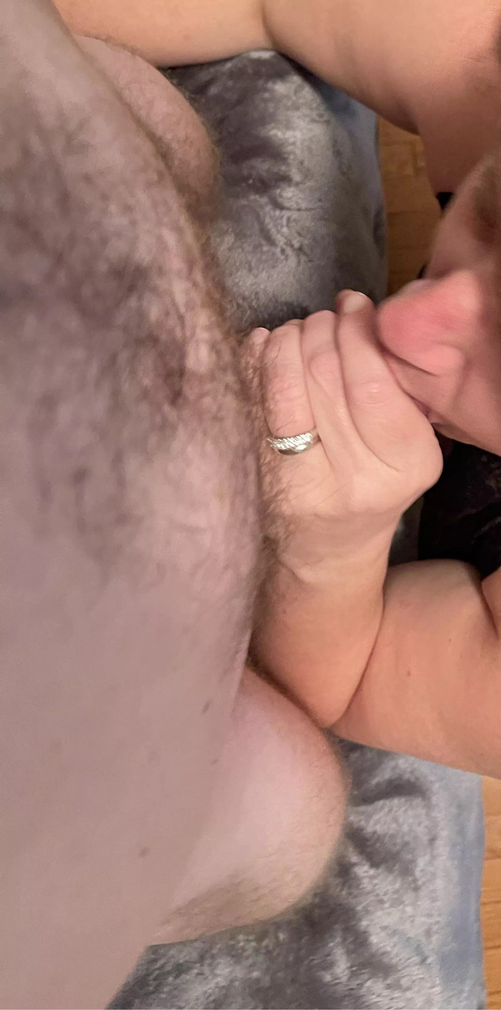 Not hubby’s cock stuffing my throat