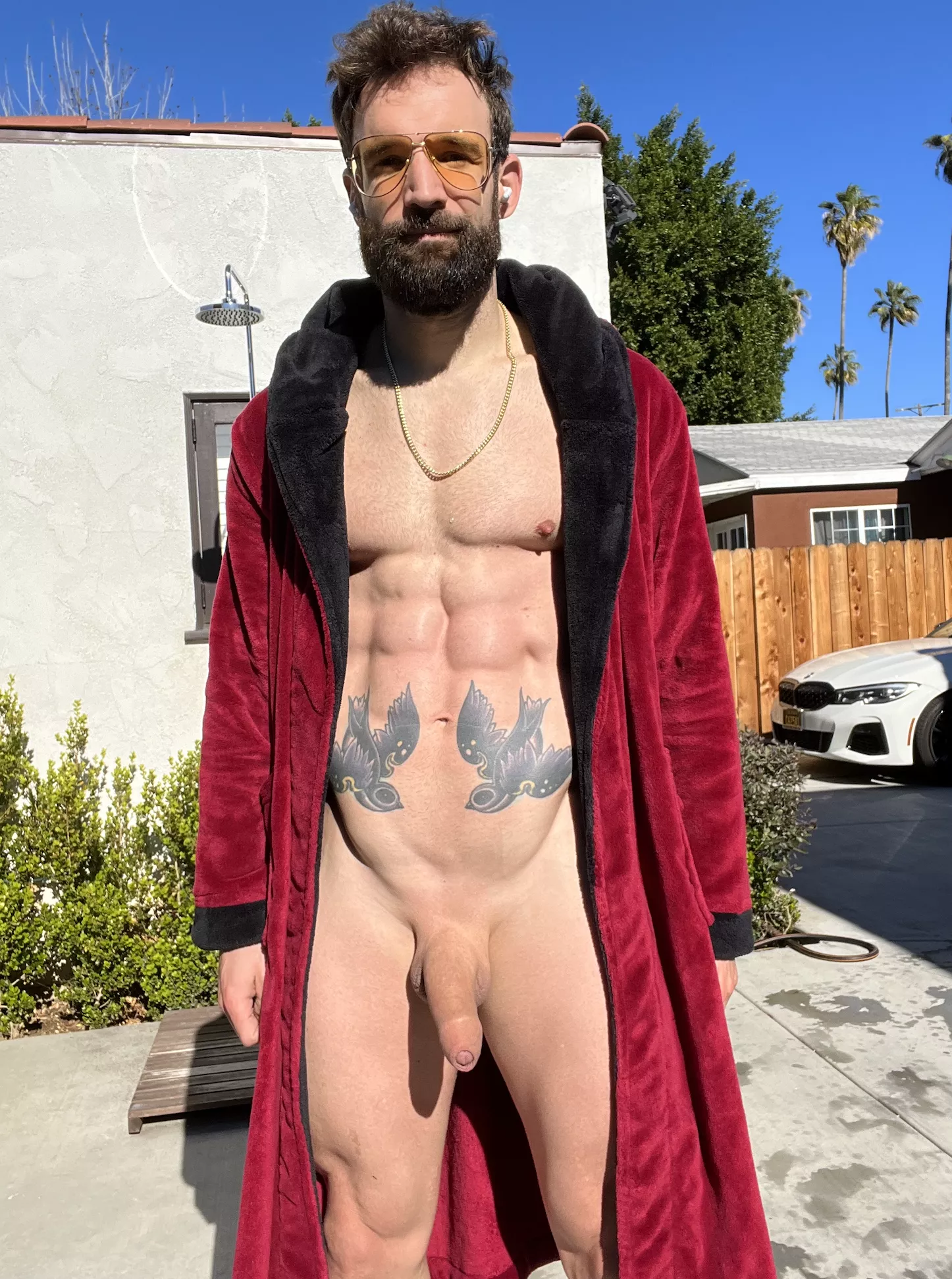 “Robe open , cock out” …
