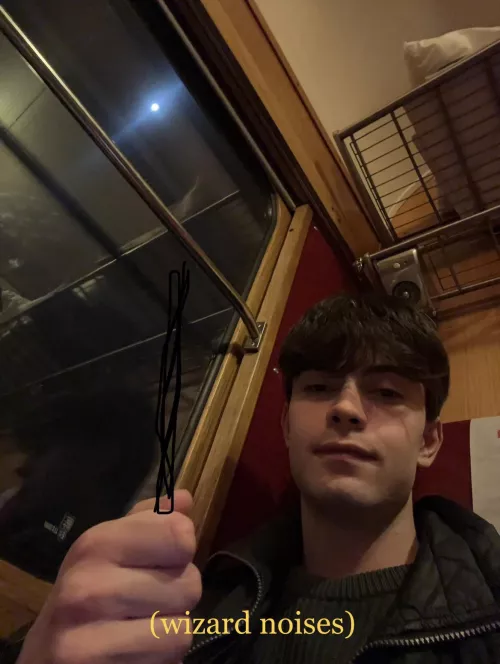 Something about seeing the moon while riding an oldtimey train made me feel very Harry Potter