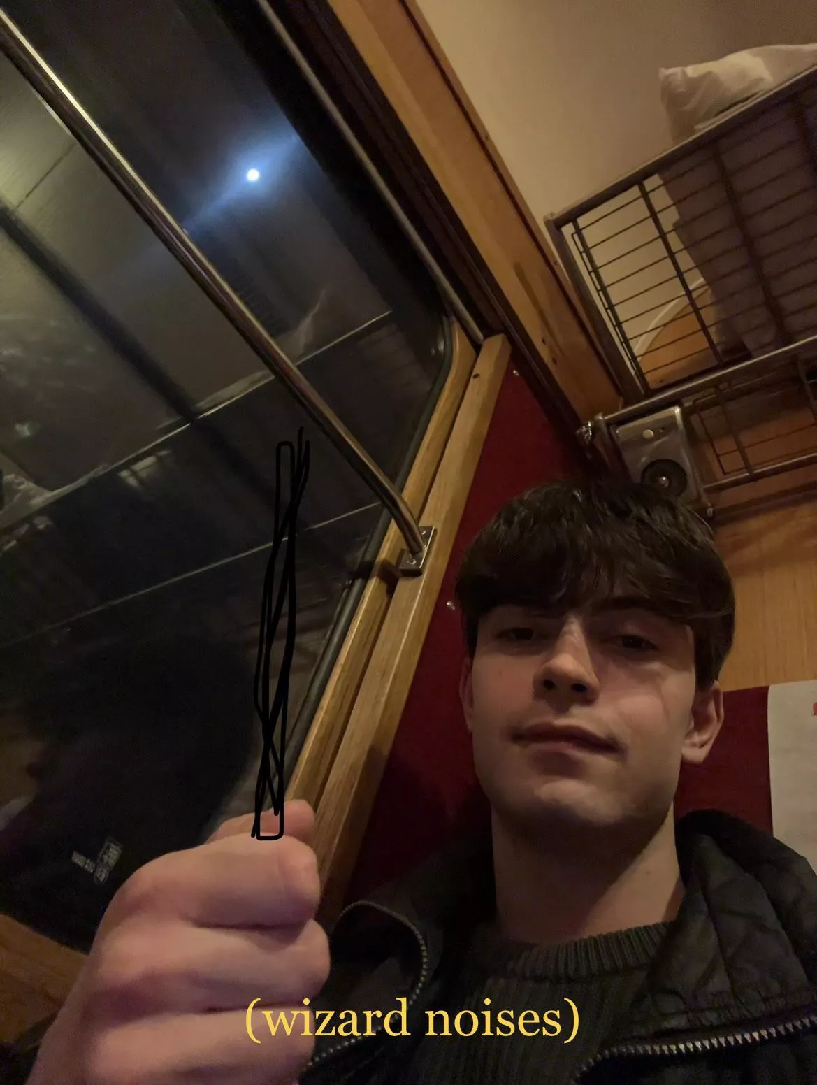 Something about seeing the moon while riding an oldtimey train made me feel very Harry Potter