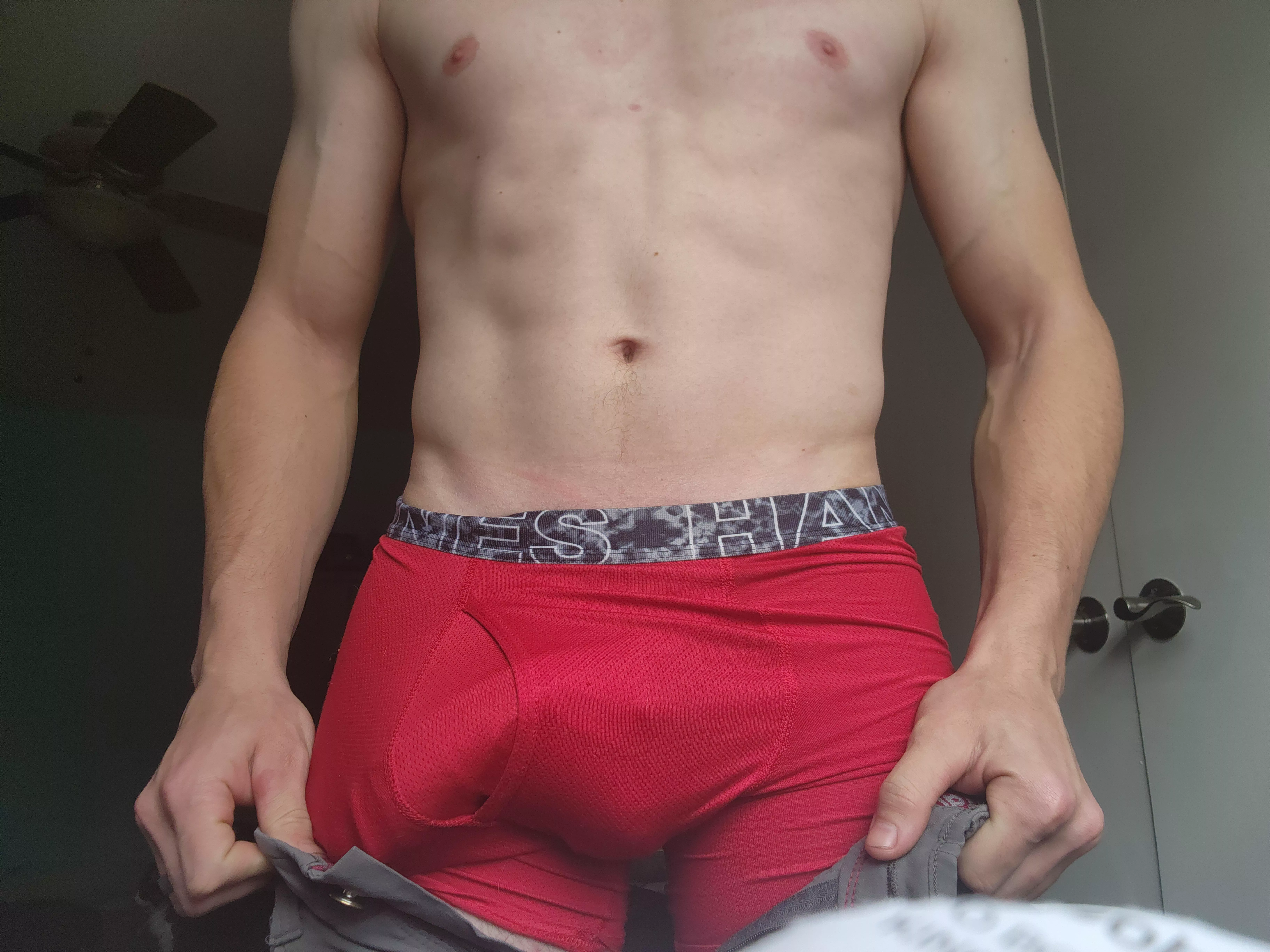 Sometimes it's more difficult to pull my pants up & on