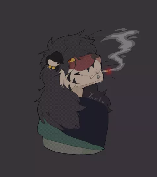 tiger and a cigarette ( Don't smoke!) My fursona