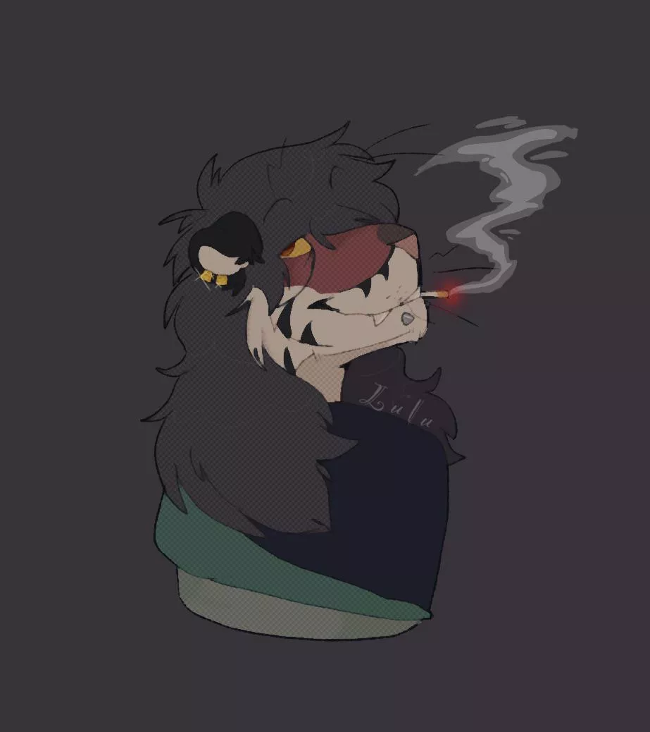 tiger and a cigarette ( Don't smoke!) My fursona