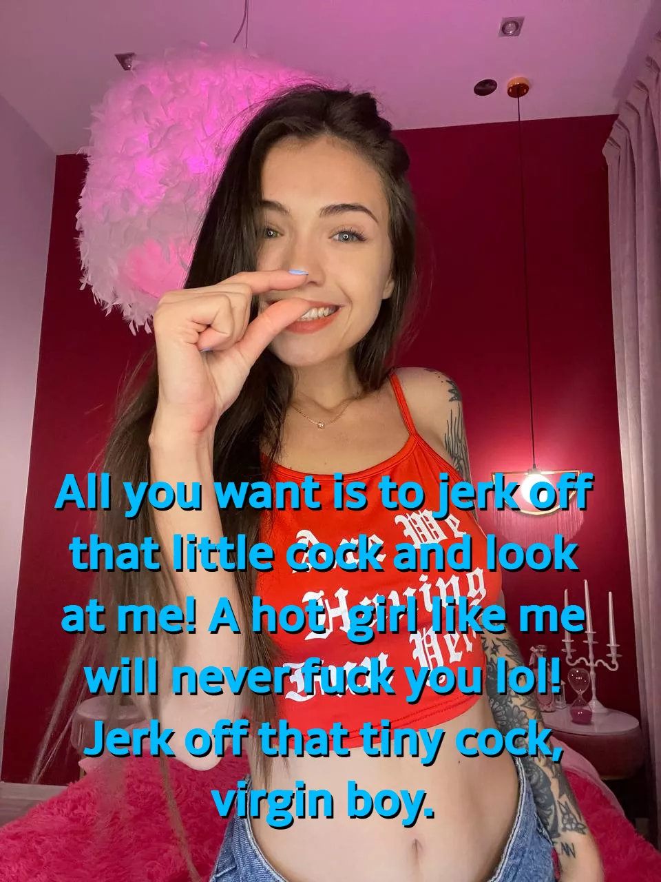 Watching me and jerking off a tiny cock is your whole sex life