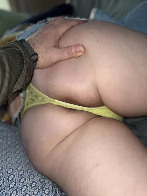 Wife’s cute yellow thong