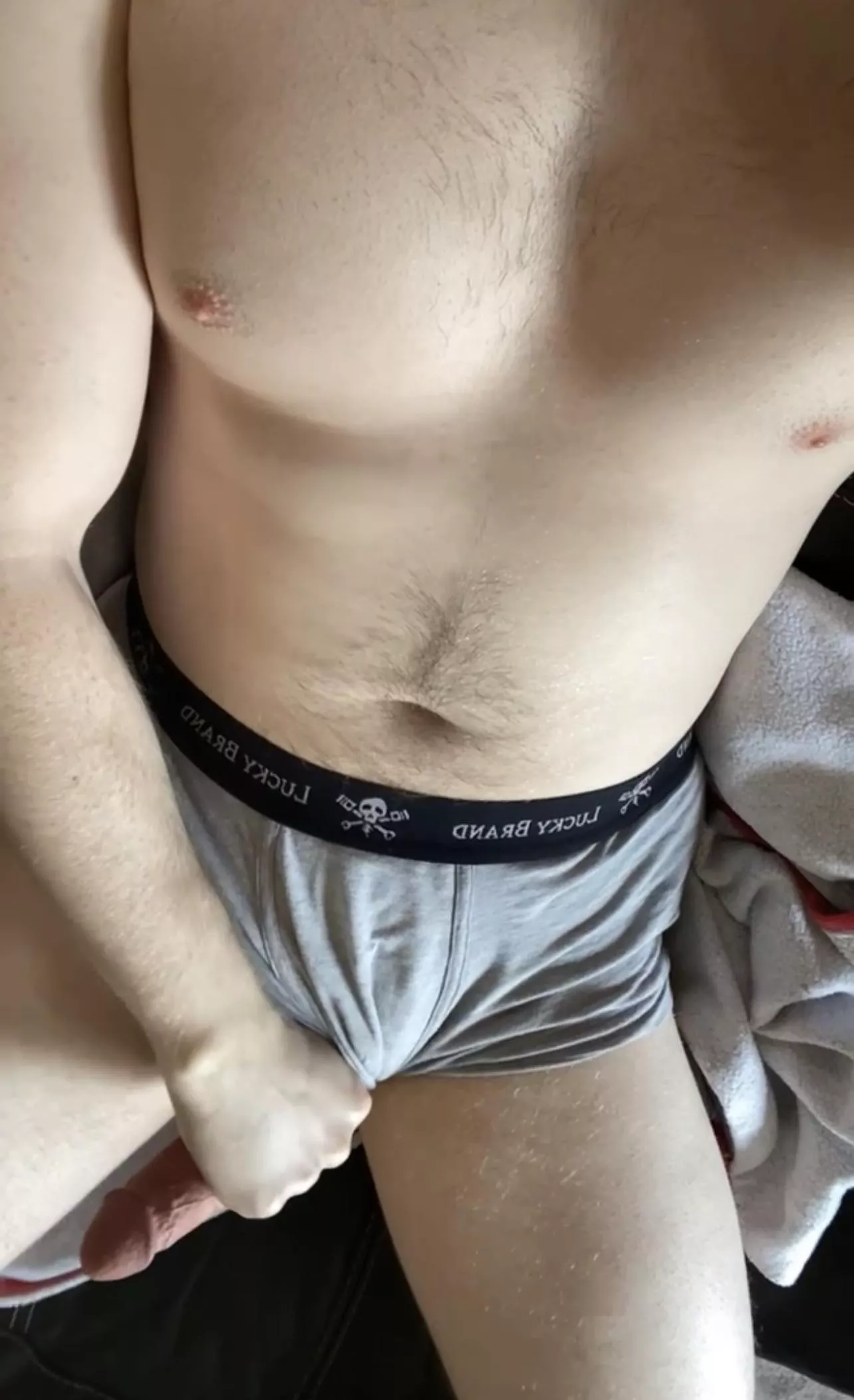 [30] Come chill at my place bro. Hope you don’t mind if I chill in my underwear…