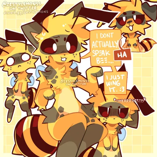 Beecat is back! [ art by me @zestylemonss on twitter! ]