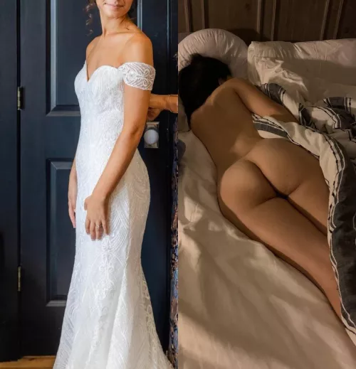 Before and after wedding day. Let’s trade pics of my newlywed wife. Tele is winteriscoming091