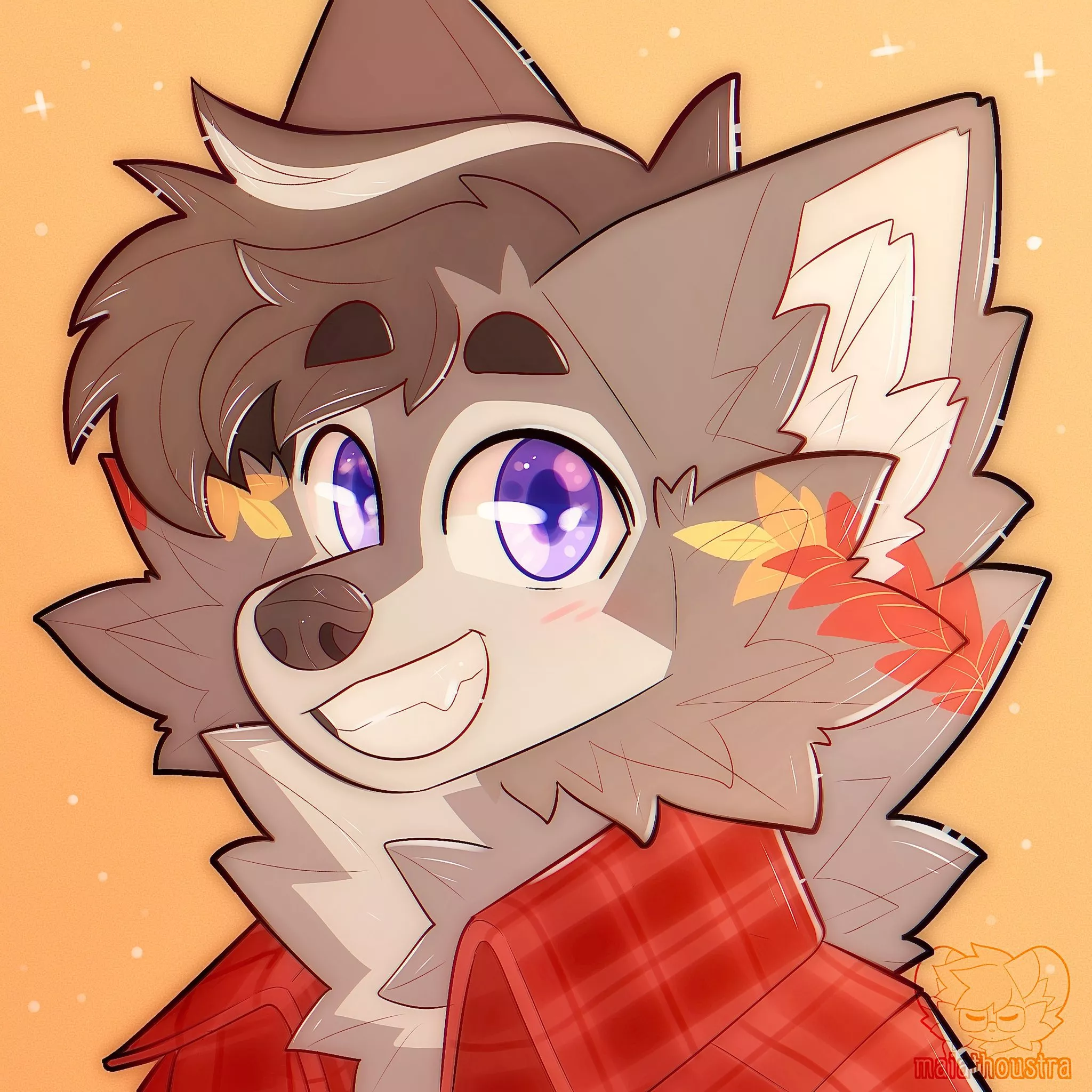 Big grin ~ comm for Verix_Wolf, art by me @maiathoustra