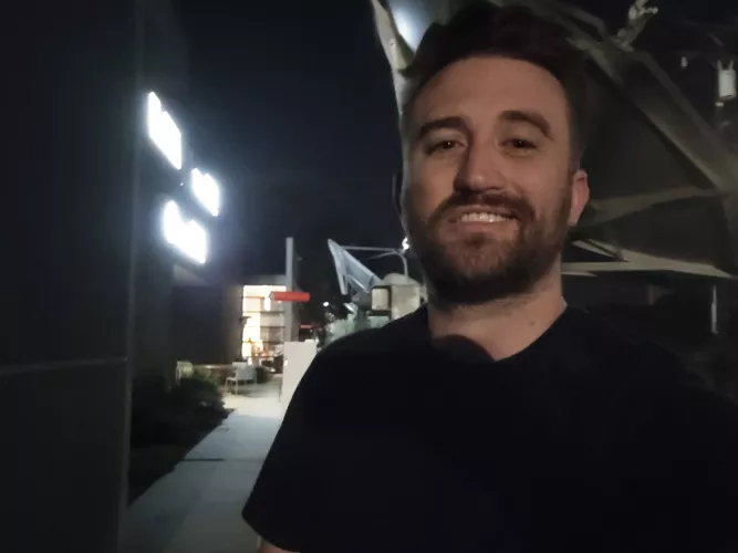 Catching some fresh air outside during my overnight shift 🌙