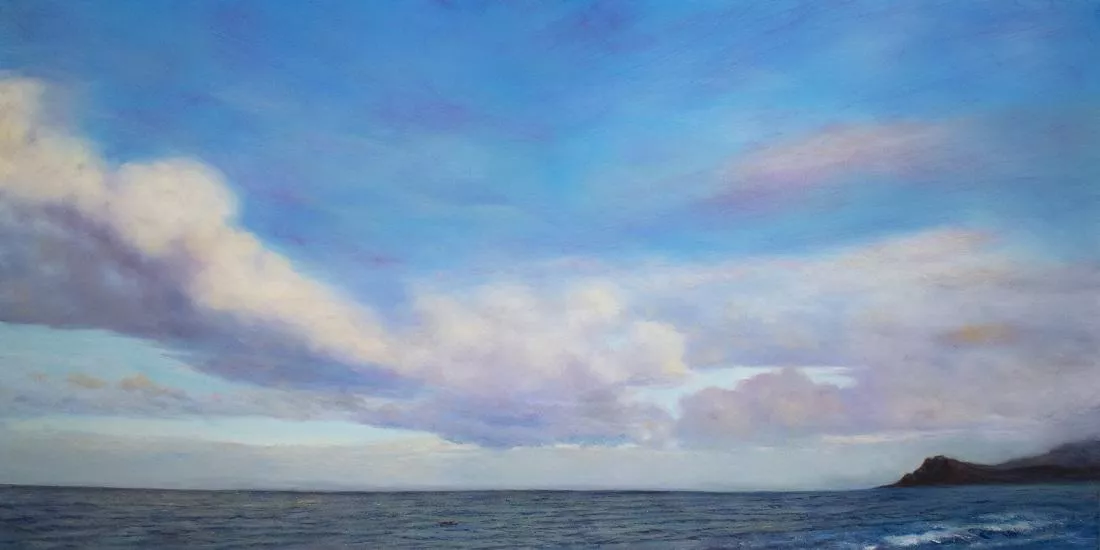 Clouds at Ko Olina Beach, Hawaii - sharing one of my paintings