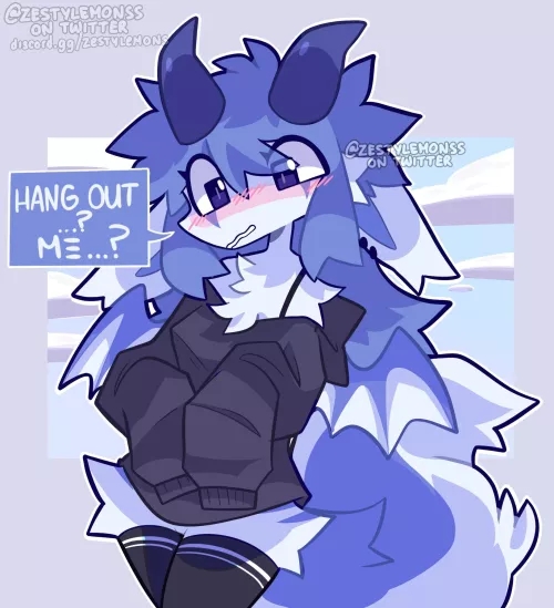 dragon girl [ art by me @zestylemonss !! ]