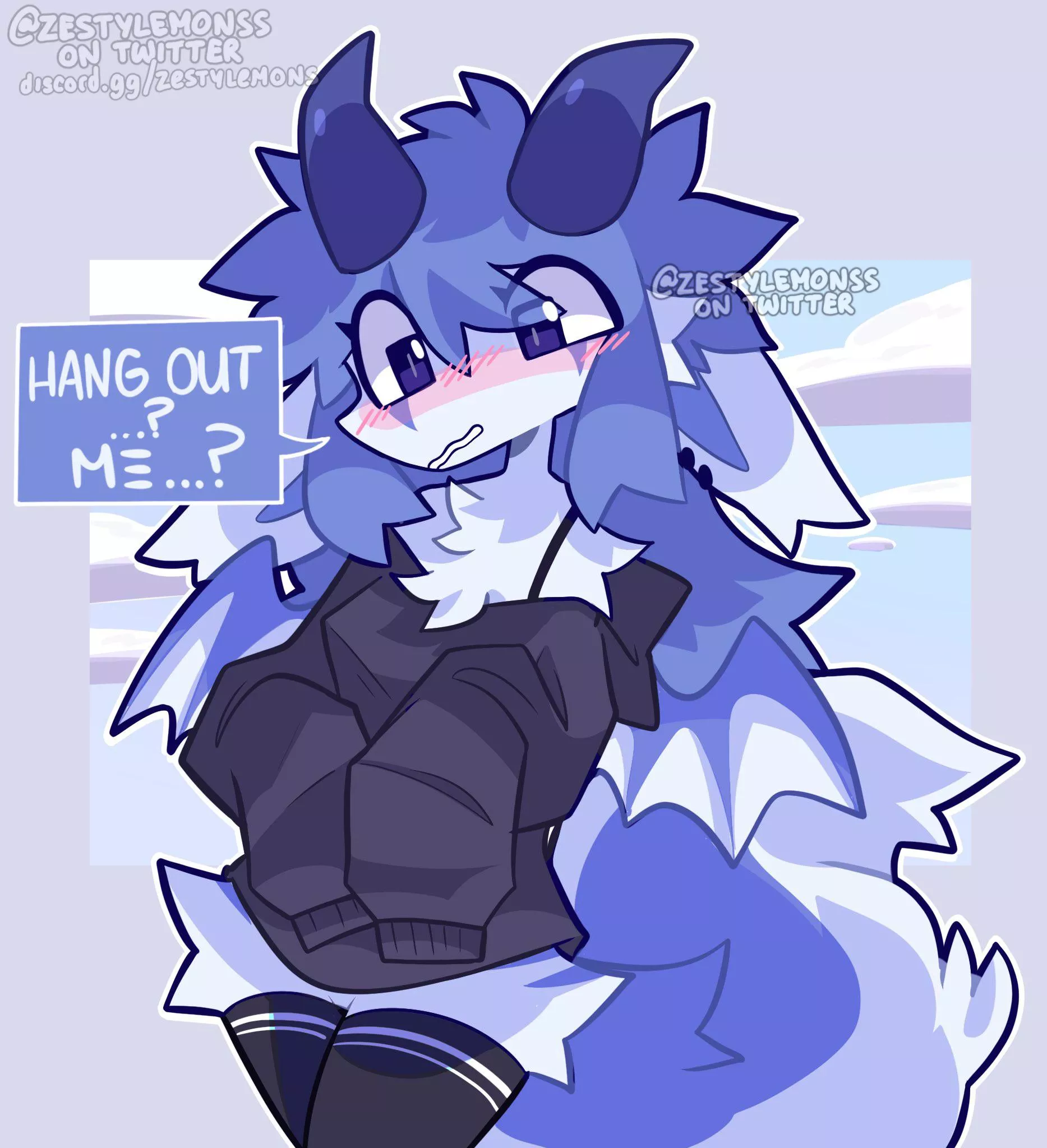 dragon girl [ art by me @zestylemonss !! ]