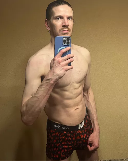 Here’s another pair of the Calvin Klein underwear I got. It was a three-pack. This is the tiger stripe print. They’re from the 1996 collection.