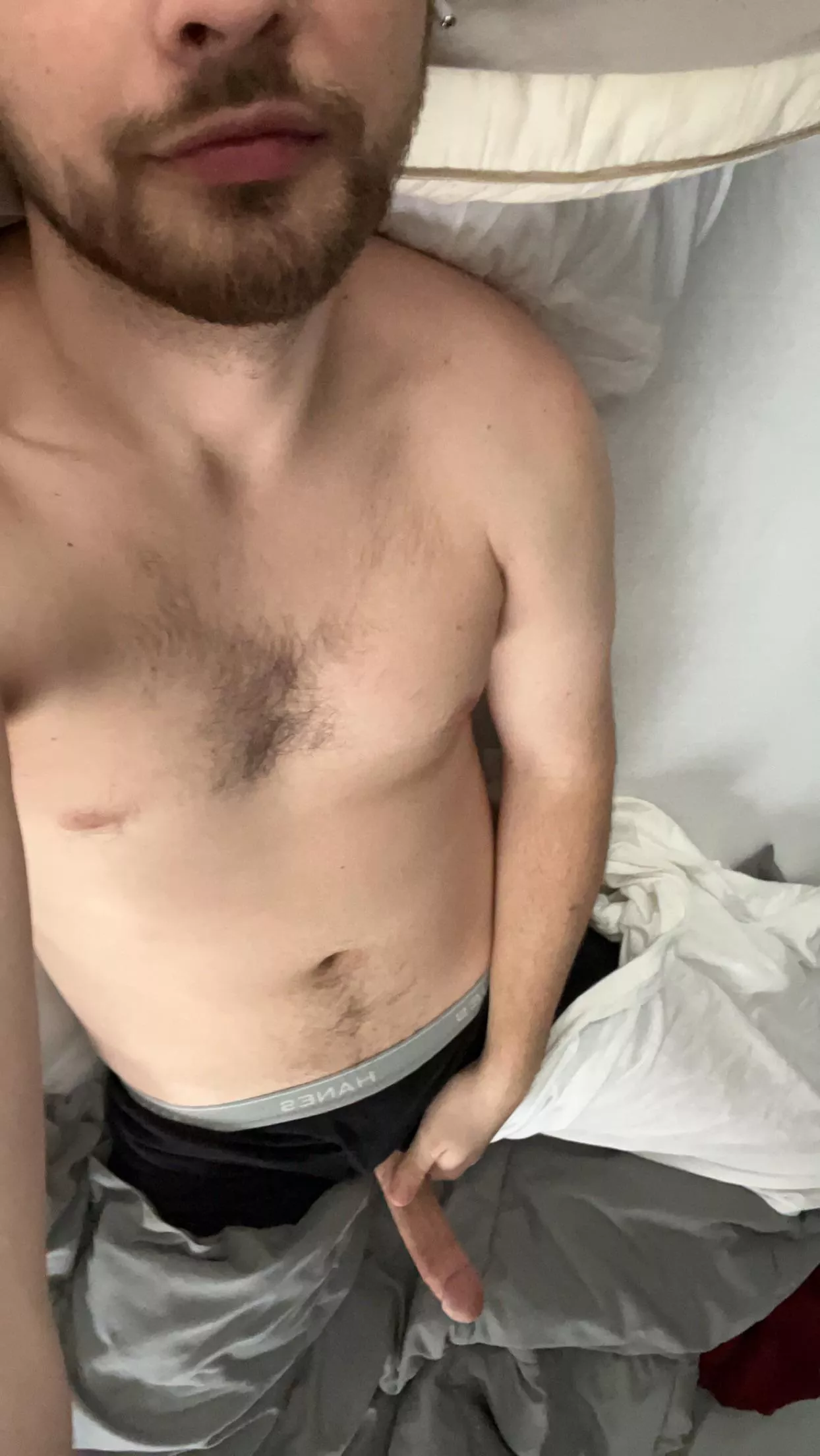 I always wake up with it poking out on its own