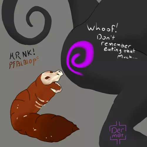 {image} {Art by DermotCave} CW: SCAT DISPOSAL; The next day