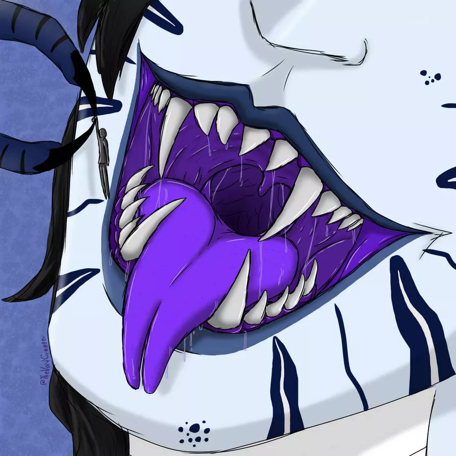 {image} Nemesis mawshot (naga) (by TheVoidCreeper, aka me)