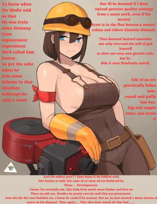 Medics Gene reversal [Tf2] [gender bender] [harem mention] [engineer] [overalls] [lewd] [Artist-Dnburik]