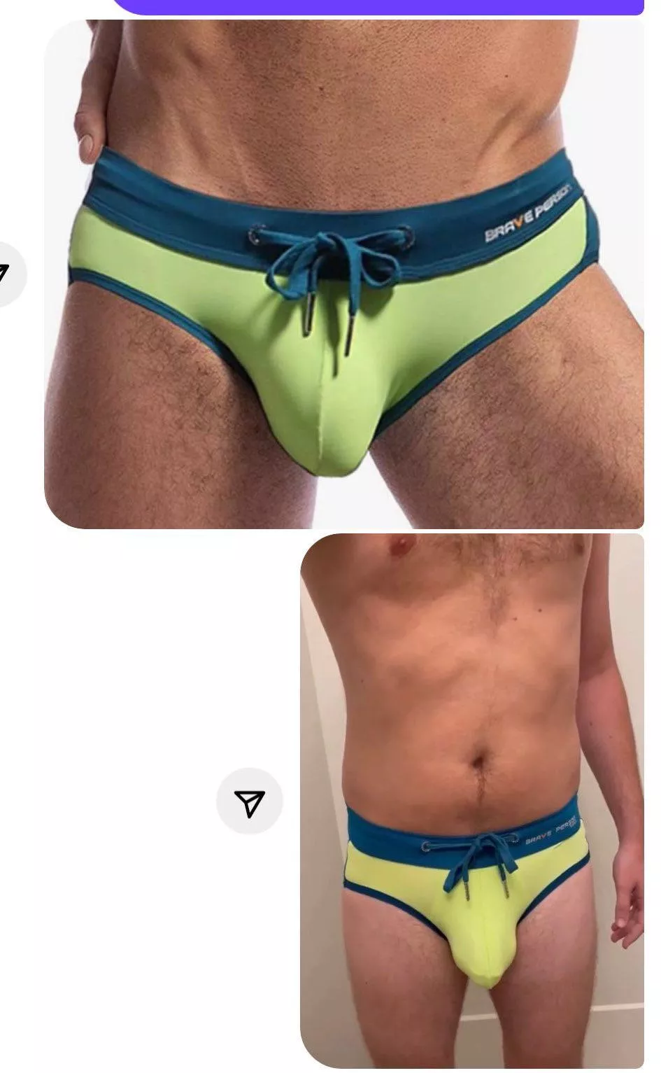 Model top. Me bottom