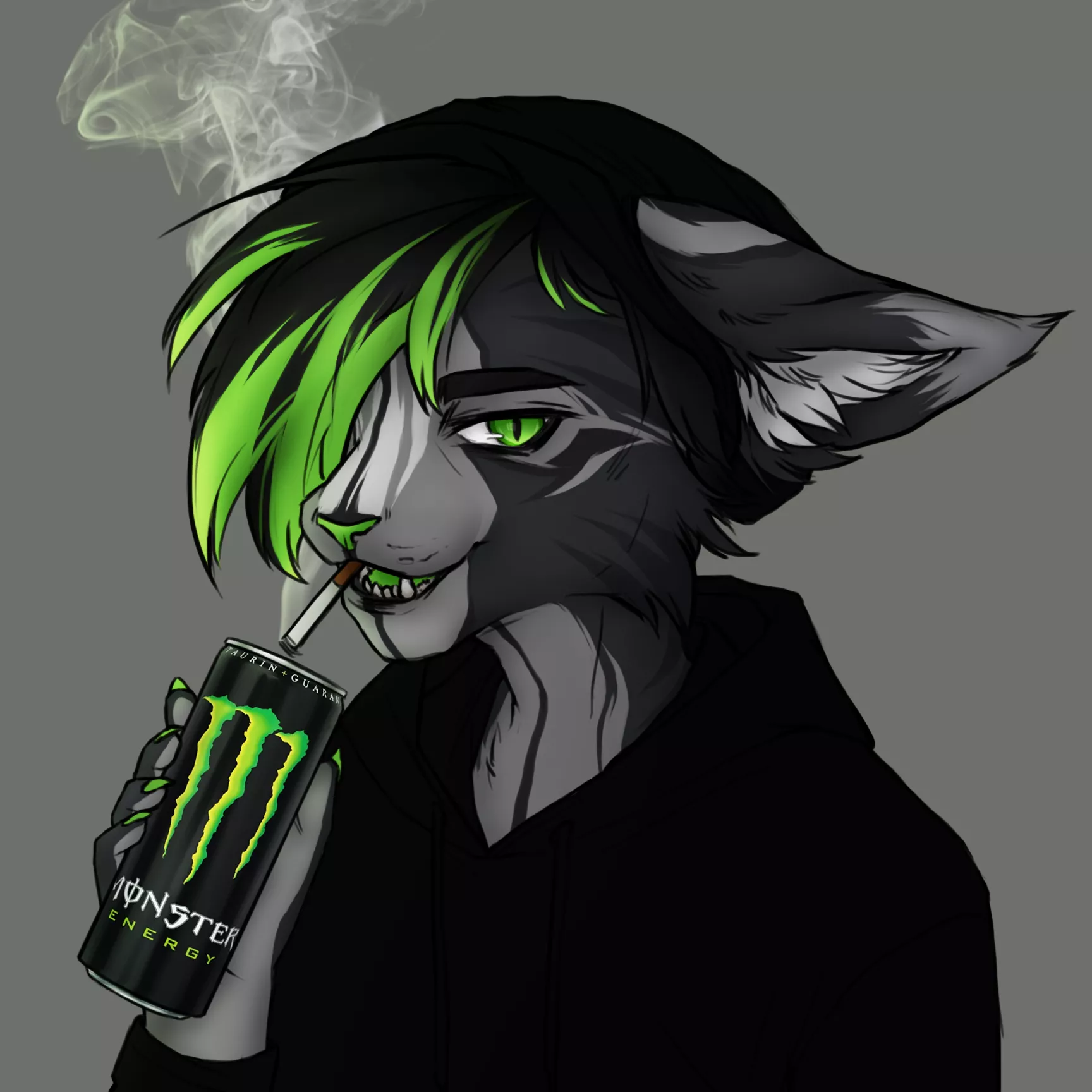 Monster energy FTW! [art by me, @para51t1cal on Twitter]