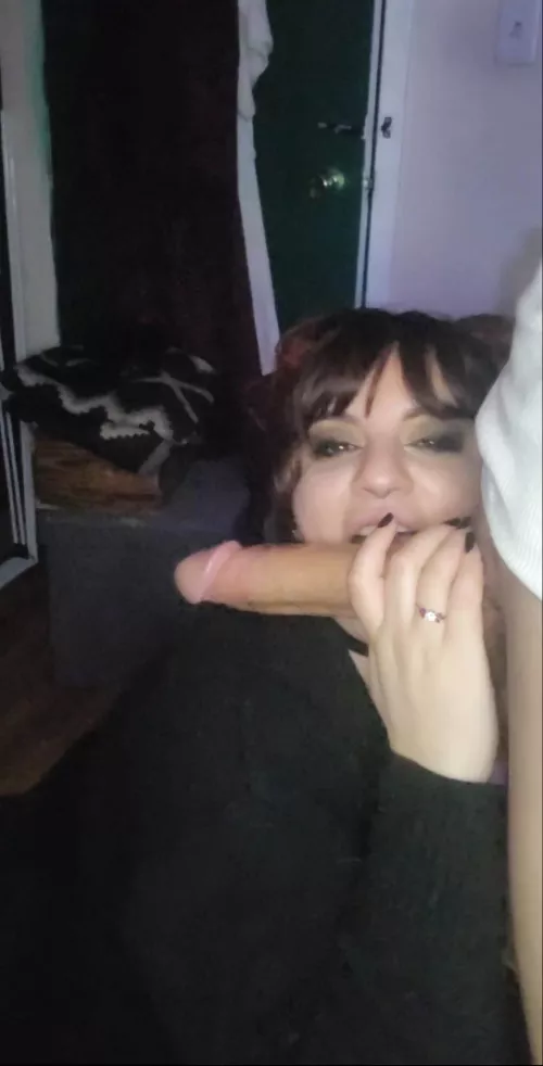 My husband wanted me to send him photos of our bull while he was working. He likes watching me play with big dicks