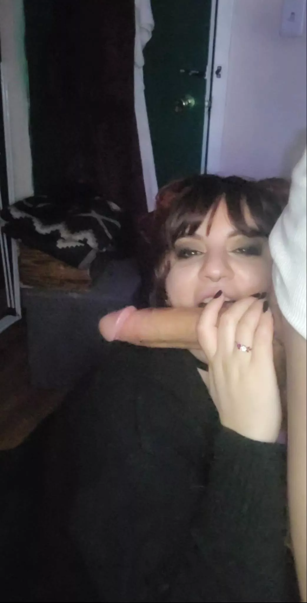 My husband wanted me to send him photos of our bull while he was working. He likes watching me play with big dicks