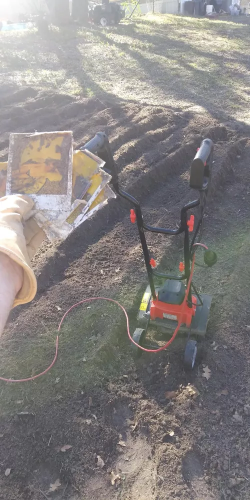 Rototiller dug up some vintage titties