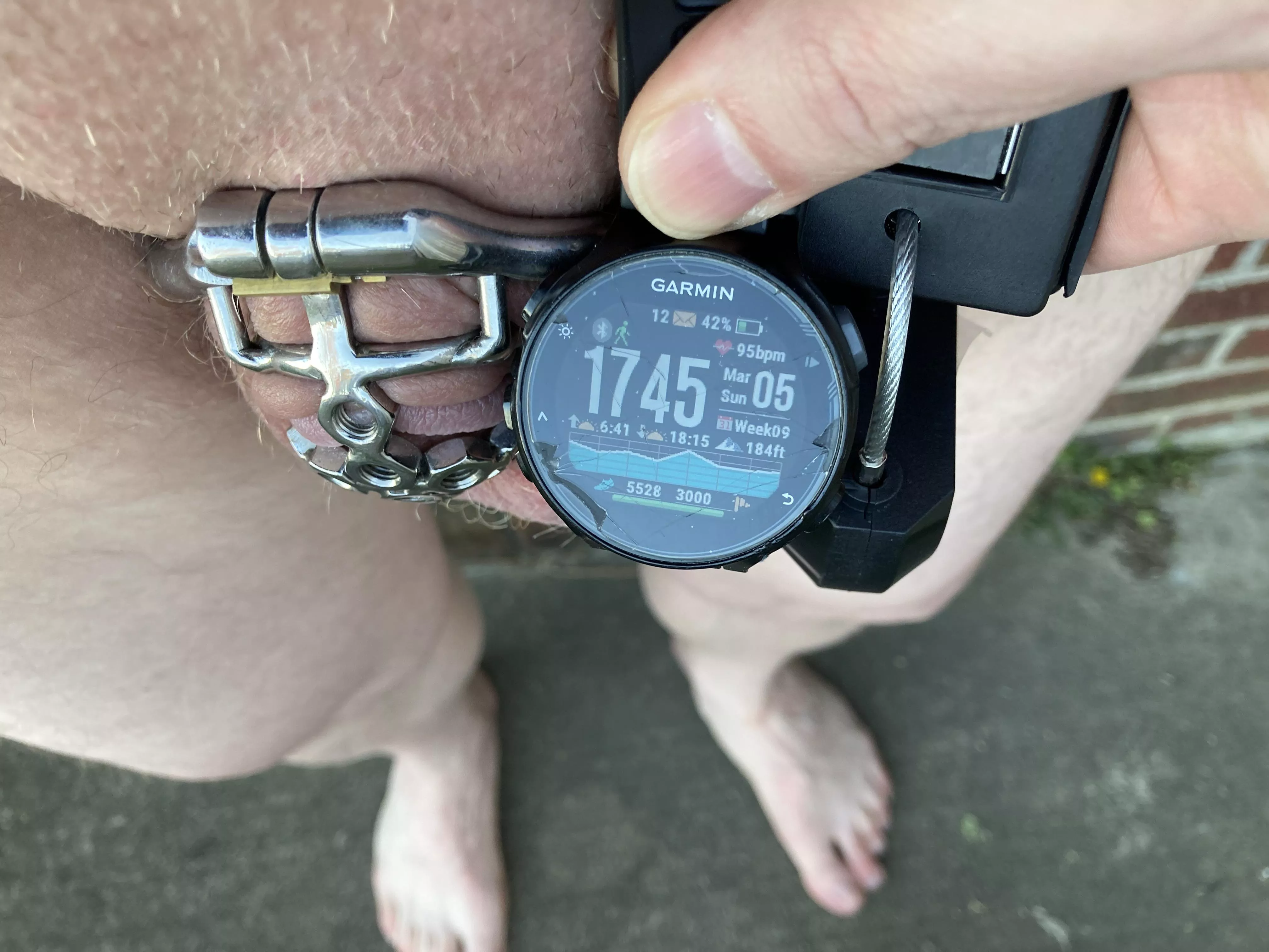 Thank You, Goddess, for keeping Your pathetic little clitty locked up for the past three days.