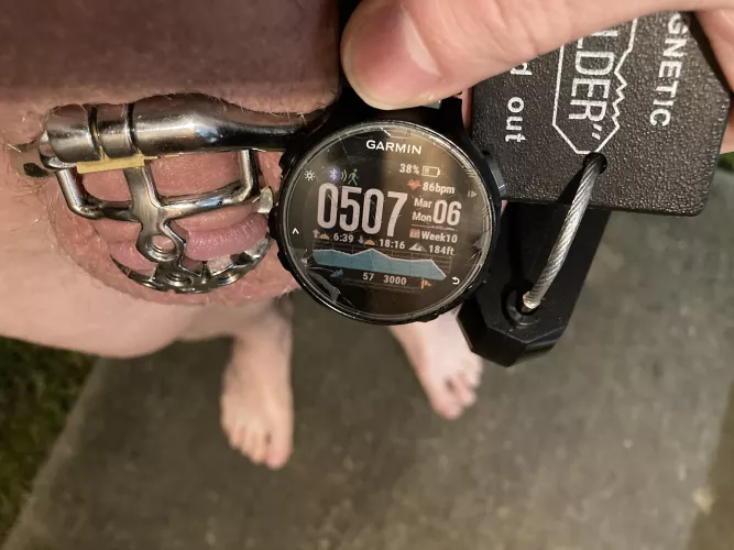 Thank You, Goddess, for keeping Your worthless little clitty locked up for the last four days.