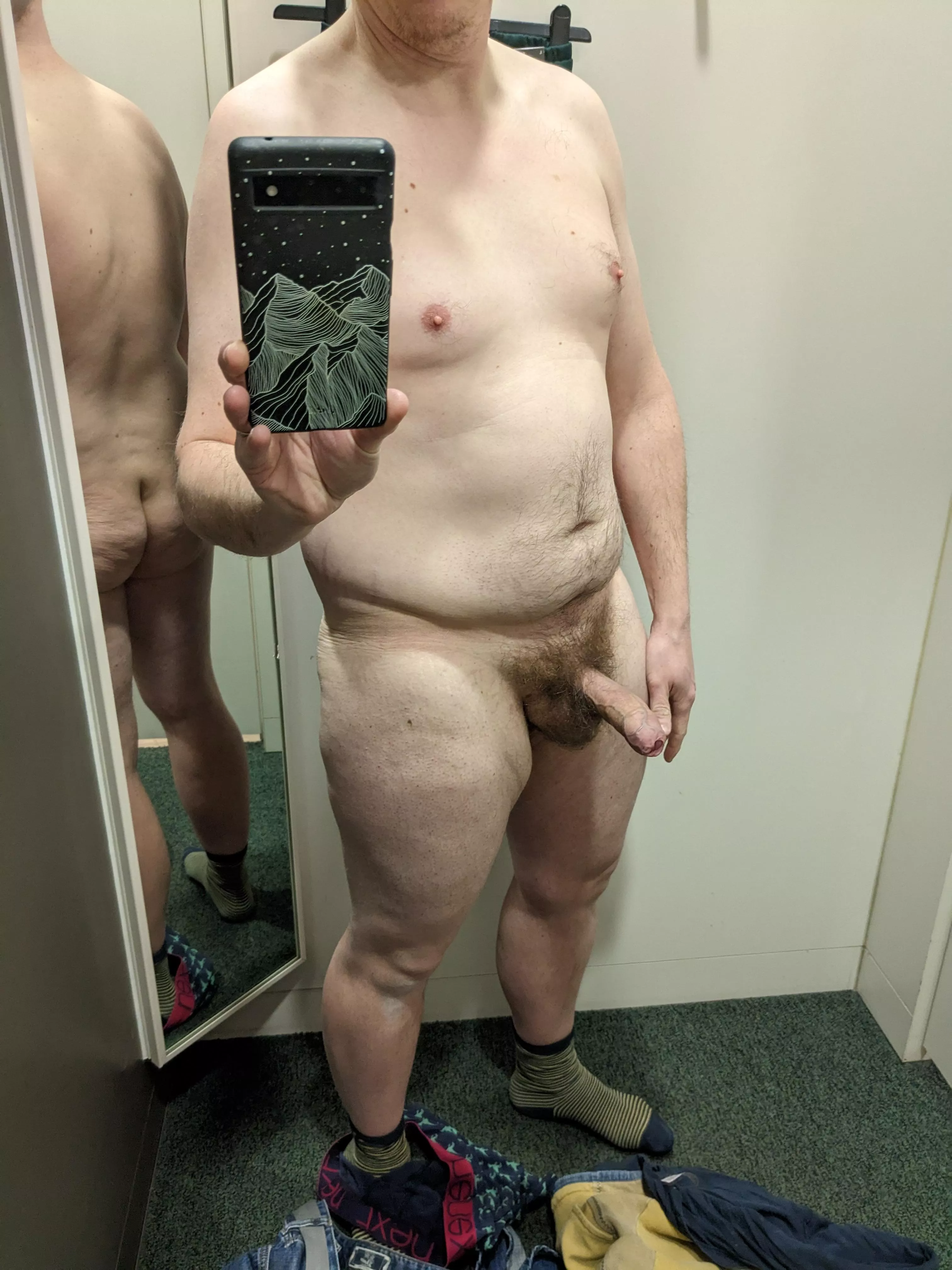 went shopping, had to get naked