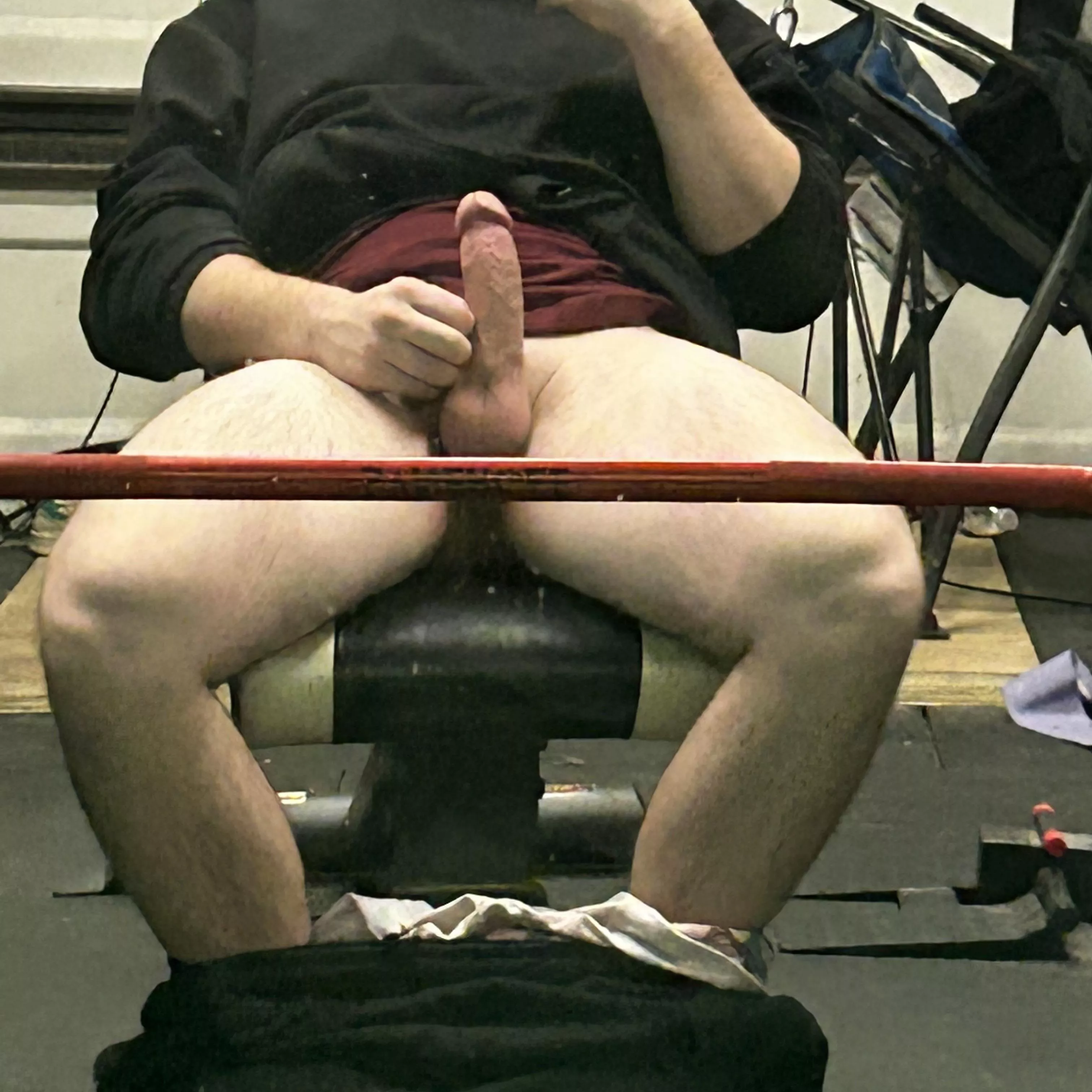 What do u think of my hard gym cock