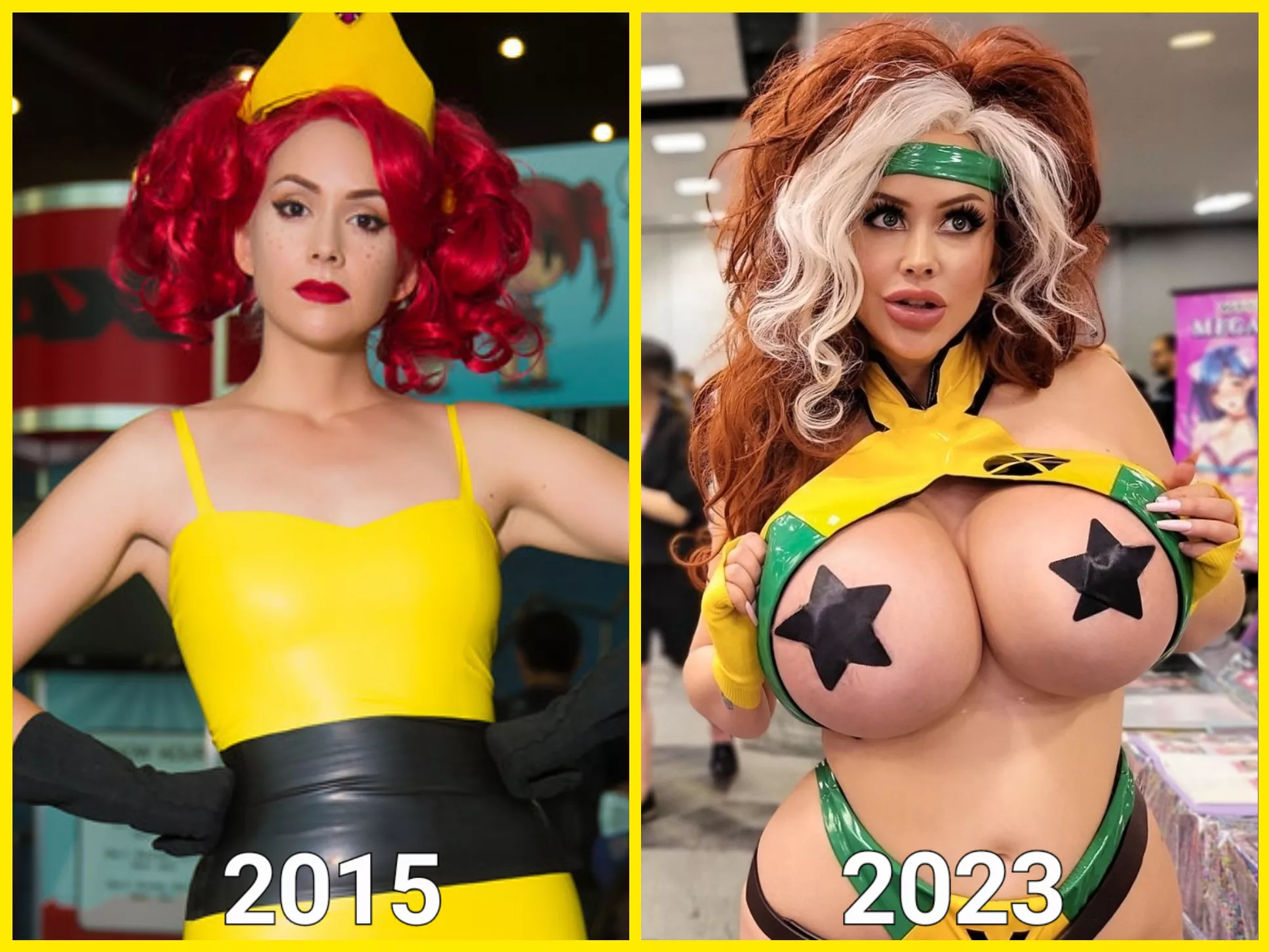 And now I have huge fake tiddies for guys to squeeze at conventions! 🥰