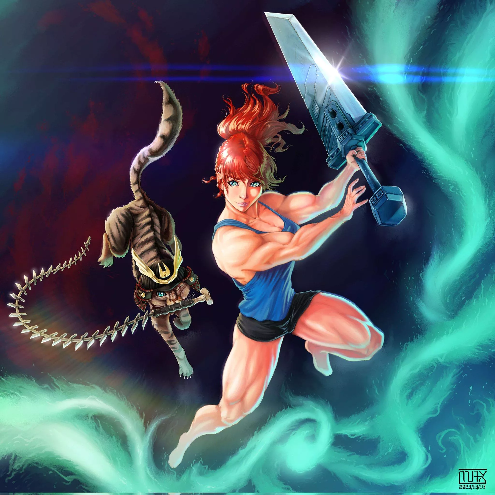 Big versus Chain Sword (@MaximalG_Art) [@kitty_bit_games]