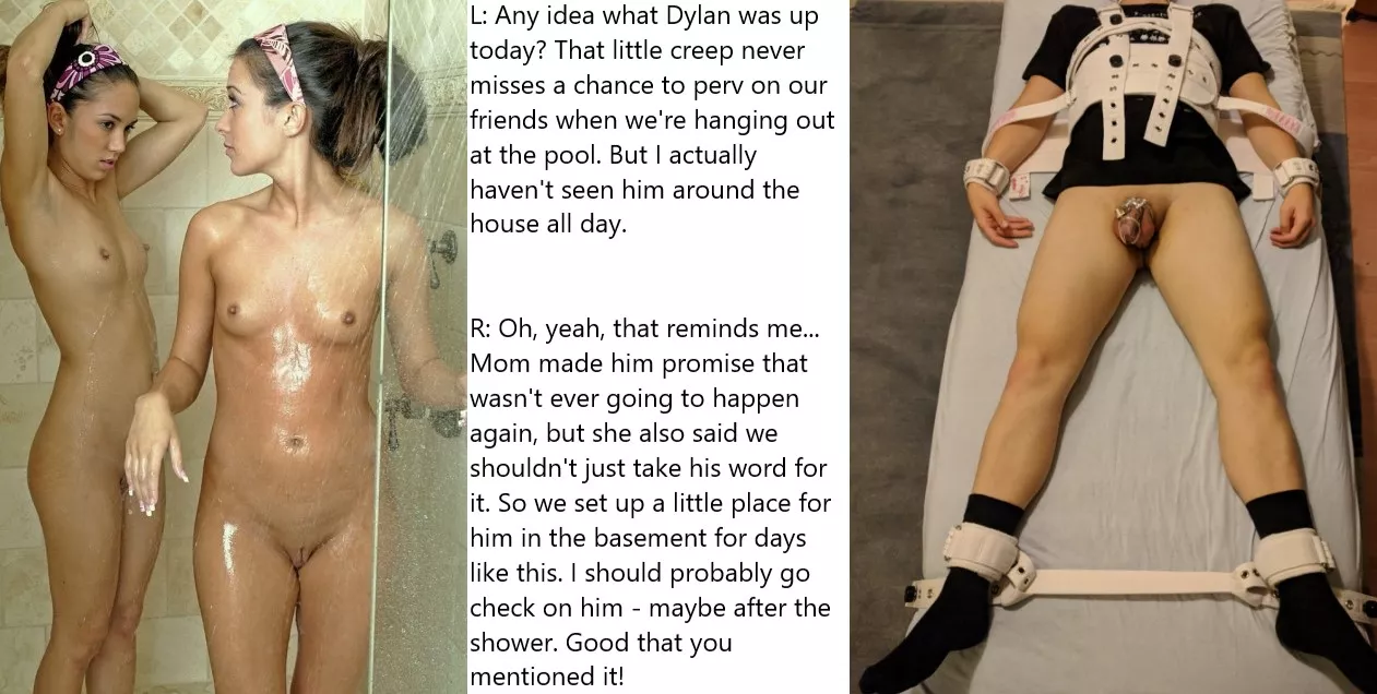 Chastity Fantasy: Caption 210. Zero tolerance for creepiness.