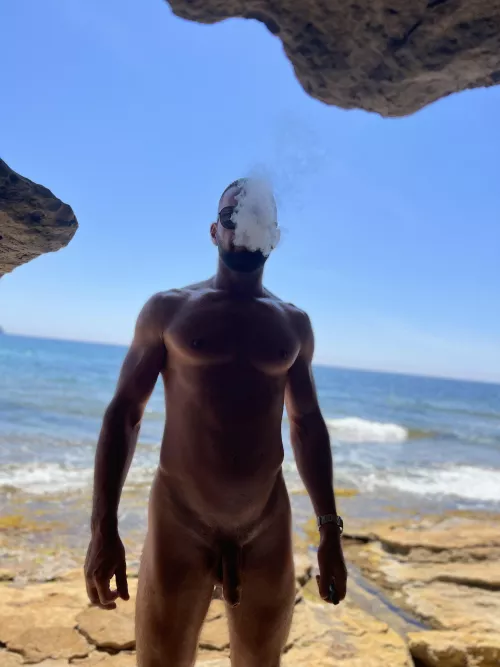 Daddy enjoying the beach wild and free [35]