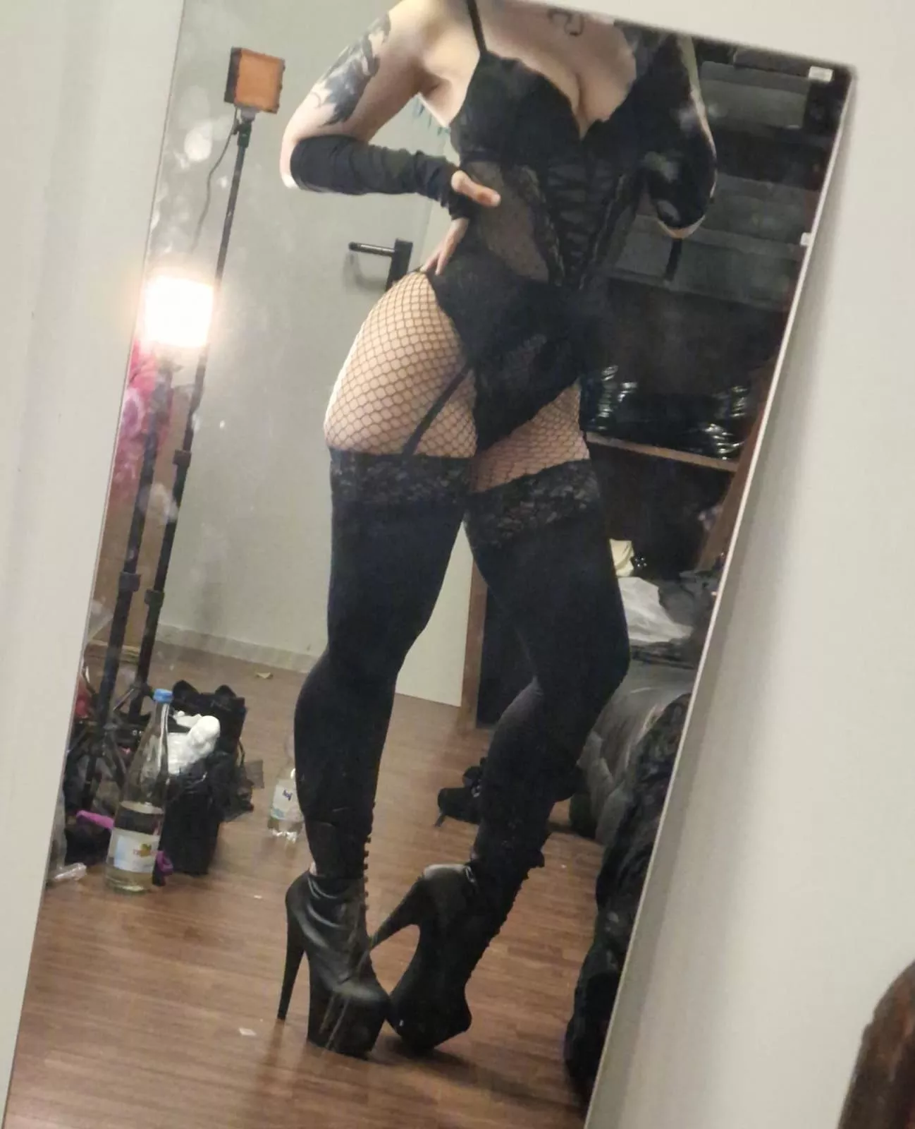 Fishnets dont count as clothing since you can see through them ;)