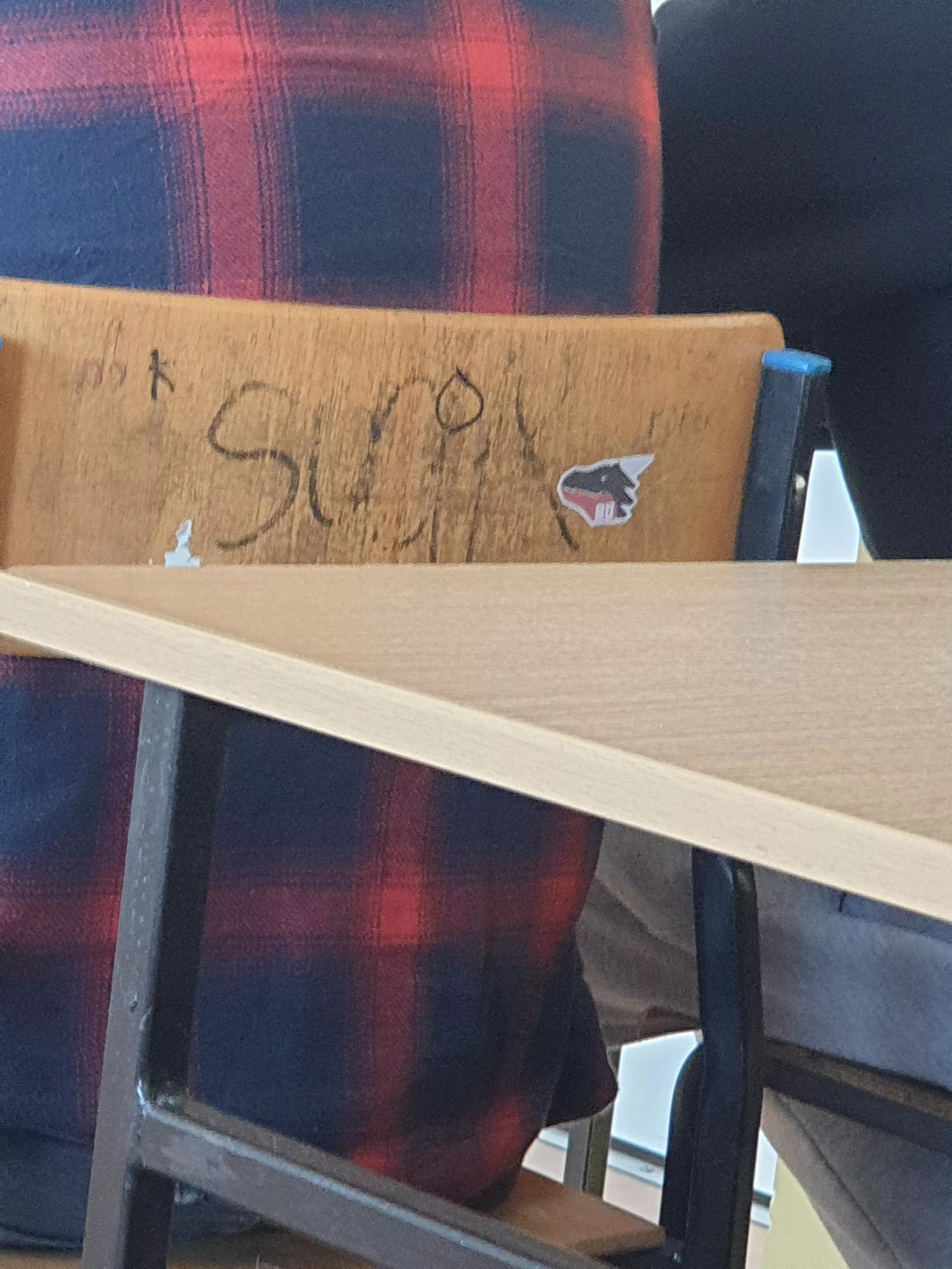found on chair at my school