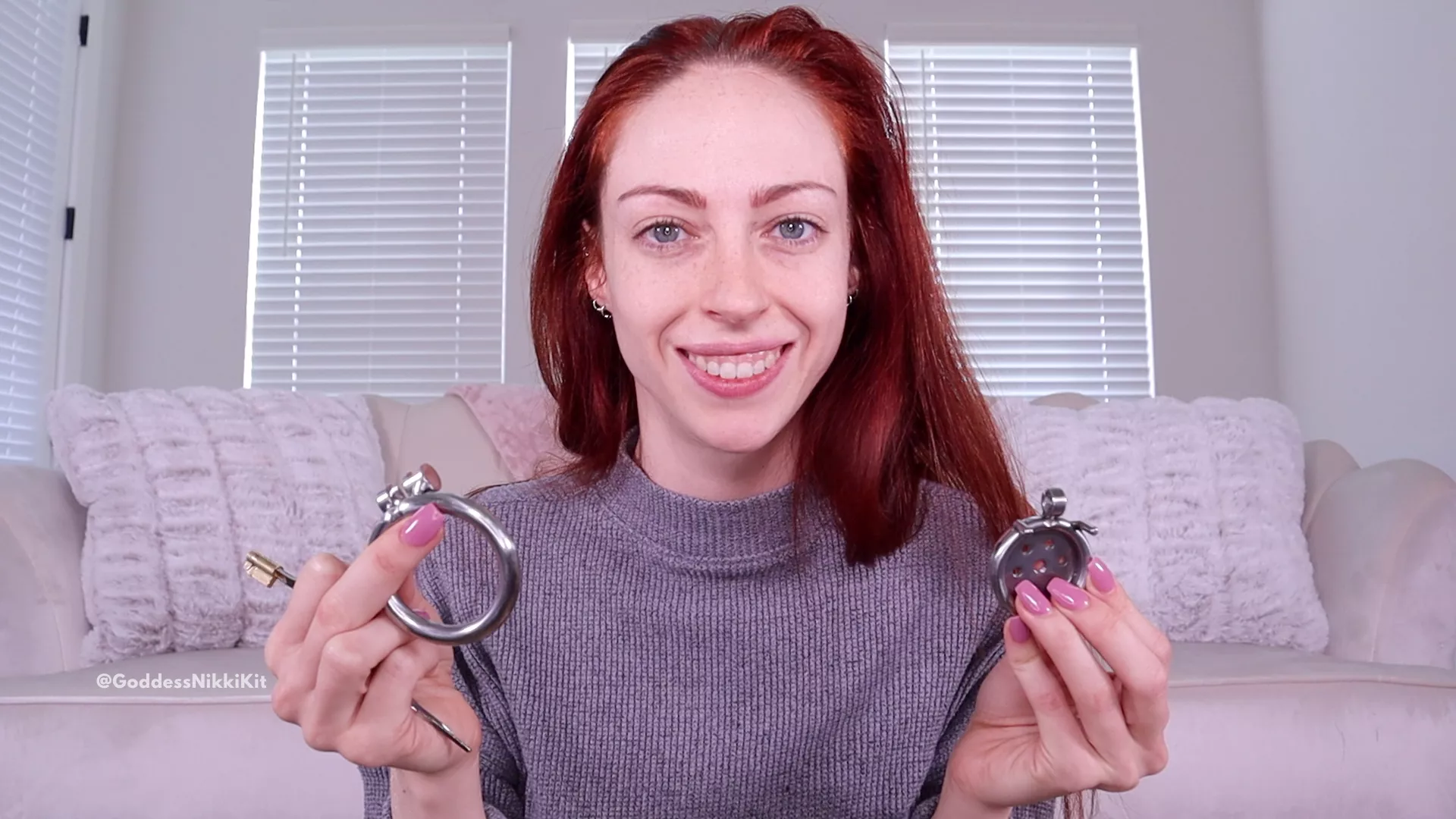 I found a flat cage that'll make that little dick of yours disappear like a magic act! Do you think it'll fit? Or do you think I should look for a smaller one? I don't want your dick even to TRY getting hard while you're locked in chastity for Me! ðŸ