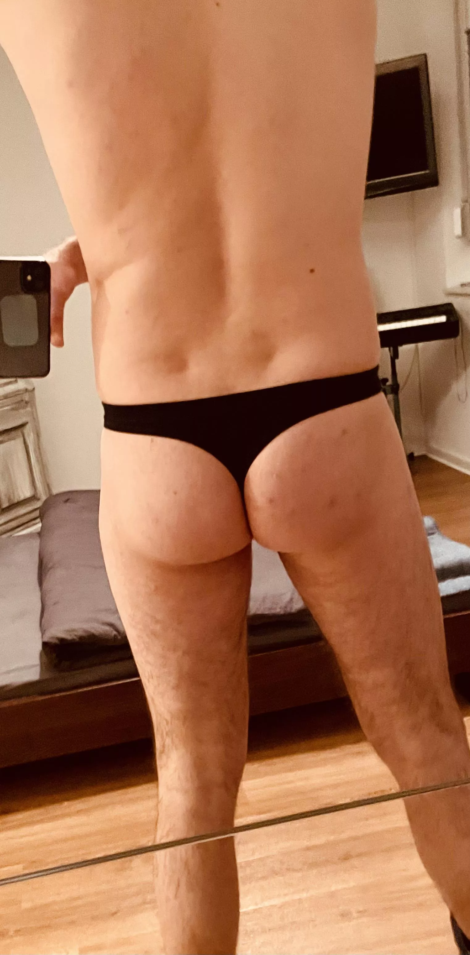 I like to spend a relaxing evening in the thong