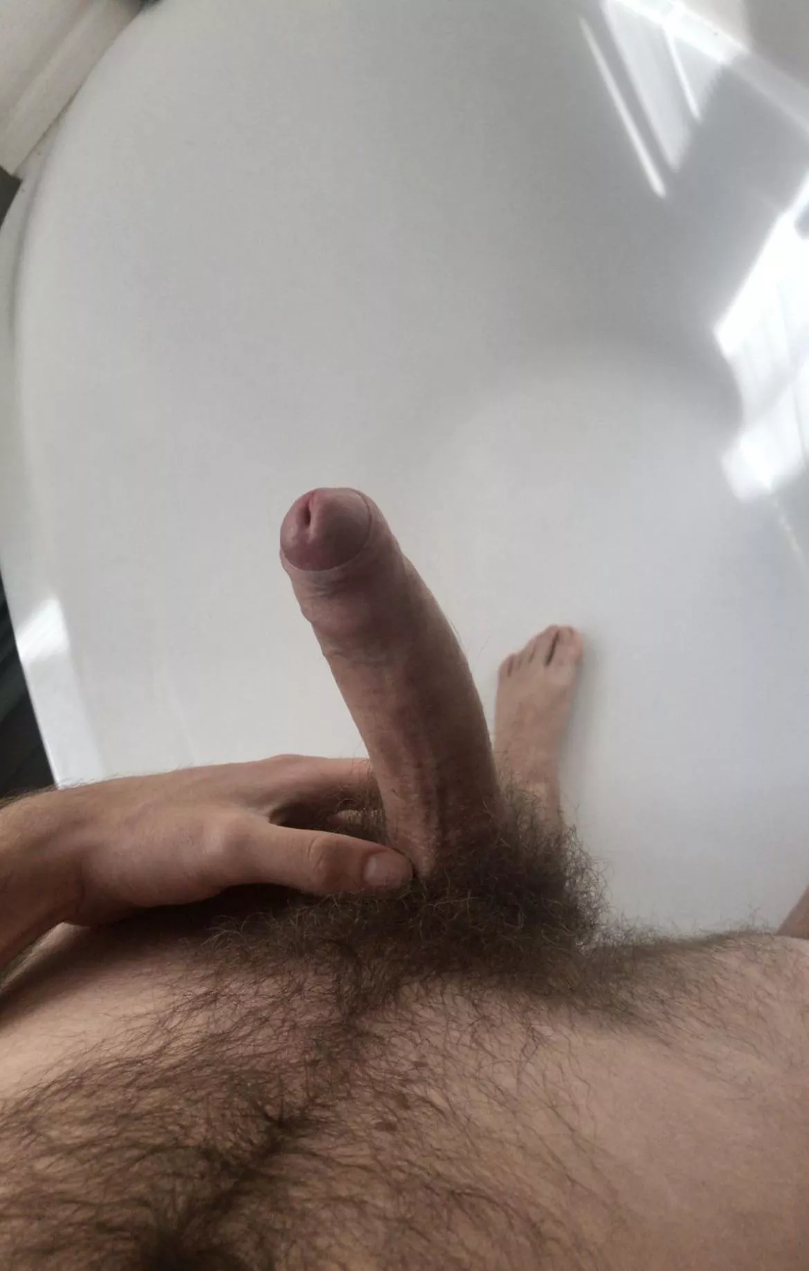 Just before the shower